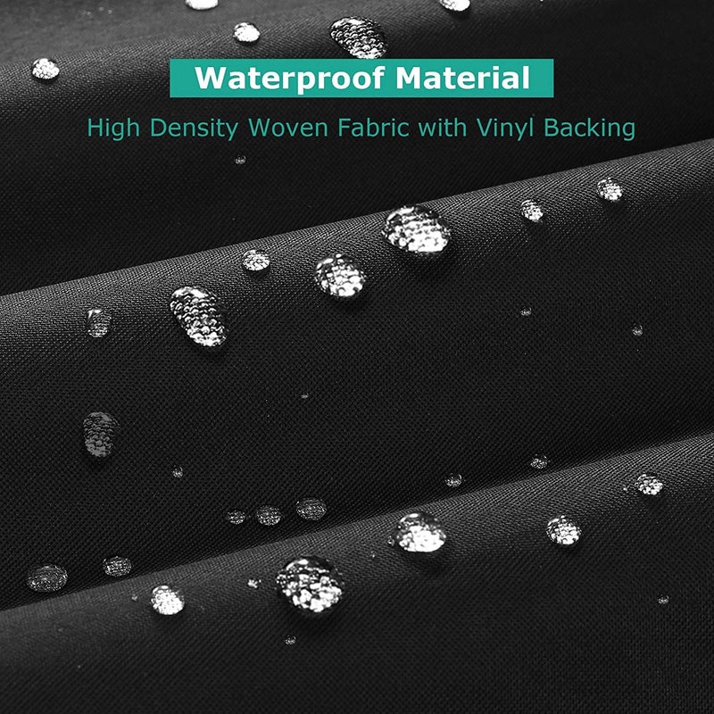 SunPatio Outdoor Heavy Duty Waterproof Grill Cover, Compatible for Traeger 20 Series Wood Pellet, Tailgater and Recteq 340 Grills, Full Length Barbecue Cover, All Weather Protection, Black - Image 3